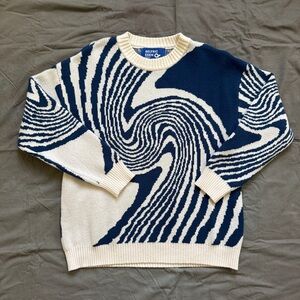 White/Blue Aelfric Eden Knit Sweater Size S
